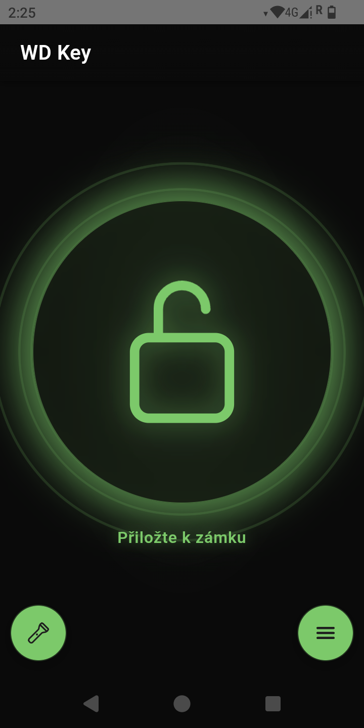 Mobilní aplikace pro otevírání chytrých zámků